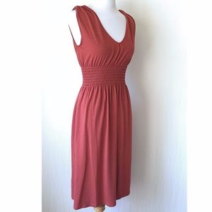 Sleeveless Rust Colored Dress
